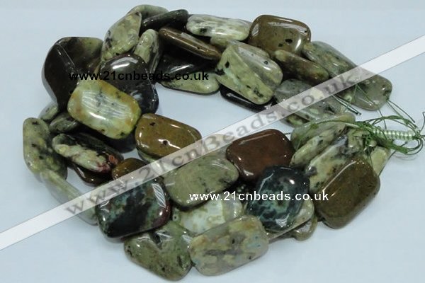 COS10 15.5 inches 25*35mm rectangle ocean stone beads wholesale