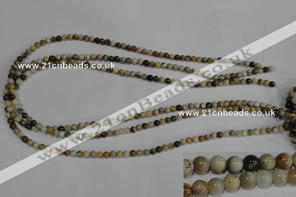 COS160 15.5 inches 4mm round ocean stone beads wholesale