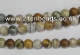 COS161 15.5 inches 6mm round ocean stone beads wholesale