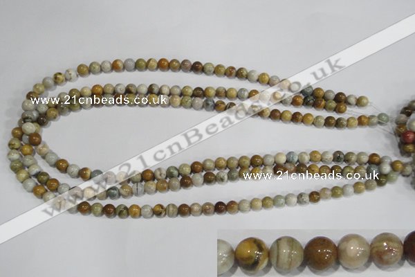 COS161 15.5 inches 6mm round ocean stone beads wholesale