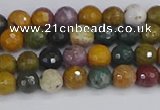 COS200 15.5 inches 4mm faceted round ocean jasper beads