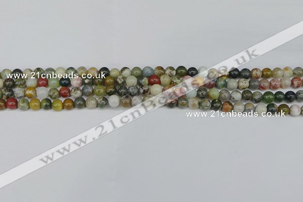 COS220 15.5 inches 4mm round ocean stone beads wholesale