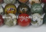 COS224 15.5 inches 12mm round ocean stone beads wholesale