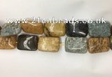 COS255 15.5 inches 18*25mm rectangle ocean stone beads wholesale