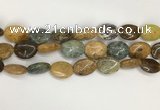 COS259 15.5 inches 12*16mm oval ocean stone beads wholesale