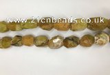 COS271 13*18mm - 15*20mm faceted nuggets ocean stone beads