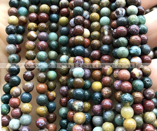 COS330 15 inches 4mm round ocean jasper beads wholesale