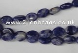 COV01 15.5 inches 6*8mm oval blue spot gemstone beads wholesale