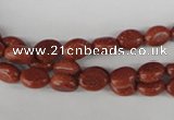 COV03 15.5 inches 6*8mm oval goldstone beads wholesale