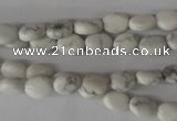 COV05 15.5 inches 6*8mm oval white howlite beads wholesale