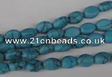 COV06 15.5 inches 6*8mm oval synthetic turquoise beads wholesale