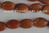 COV102 15.5 inches 12*16mm oval red aventurine beads wholesale