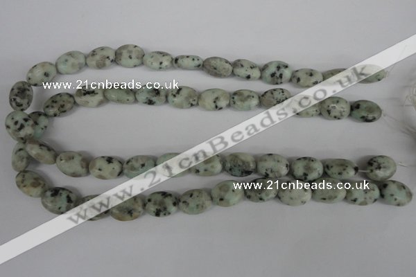 COV107 15.5 inches 12*16mm oval sesame jasper beads wholesale