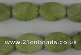 COV127 15.5 inches 13*18mm oval lemon jade beads wholesale