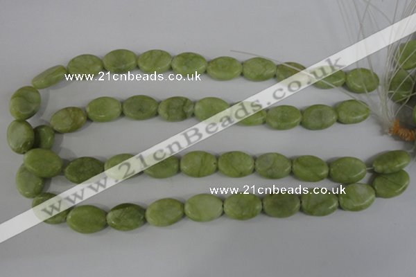 COV127 15.5 inches 13*18mm oval lemon jade beads wholesale