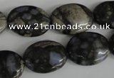 COV152 15.5 inches 15*20mm oval glaucophane beads wholesale