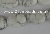 COV155 15.5 inches 15*20mm oval white howlite beads wholesale