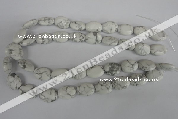 COV155 15.5 inches 15*20mm oval white howlite beads wholesale