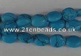 COV20 15.5 inches 8*10mm oval synthetic turquoise beads wholesale