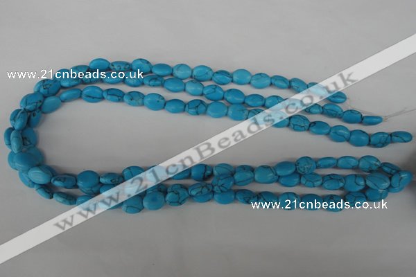 COV20 15.5 inches 8*10mm oval synthetic turquoise beads wholesale