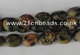 COV21 15.5 inches 8*10mm oval synthetic turquoise beads wholesale