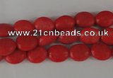 COV23 15.5 inches 8*10mm oval synthetic coral beads wholesale