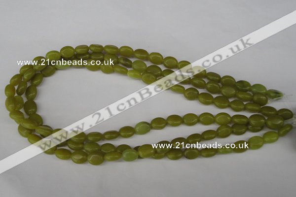 COV28 15.5 inches 8*10mm oval Korean jade gemstone beads wholesale