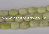 COV29 15.5 inches 8*10mm oval lemon jade gemstone beads wholesale