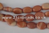 COV33 15.5 inches 8*10mm oval red mud jasper beads wholesale