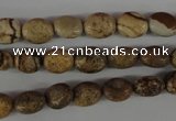 COV34 15.5 inches 8*10mm oval picture jasper beads wholesale