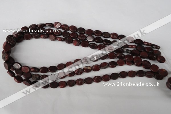 COV35 15.5 inches 8*10mm oval brecciated jasper beads wholesale