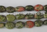 COV38 15.5 inches 8*10mm oval unakite gemstone beads wholesale