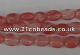 COV44 15.5 inches 8*10mm oval cherry quartz beads wholesale