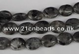 COV46 15.5 inches 8*10mm oval black labradorite beads wholesale