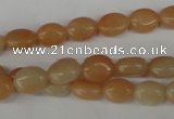 COV47 15.5 inches 8*10mm oval pink aventurine beads wholesale