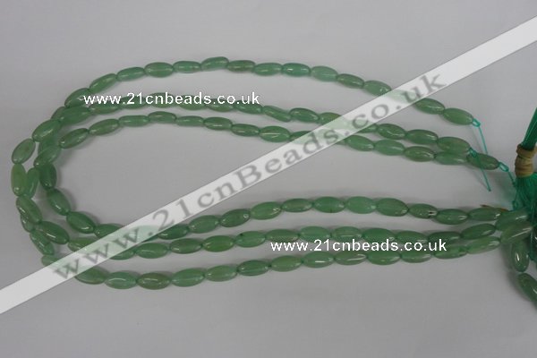 COV59 15.5 inches 6*12mm oval green aventurine beads wholesale