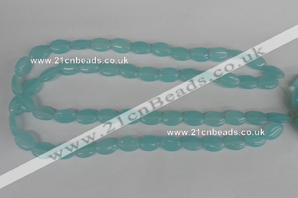 COV61 15.5 inches 10*14mm oval candy jade beads wholesale