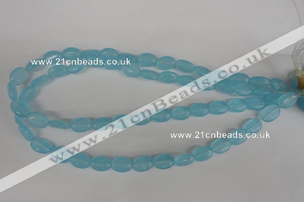 COV62 15.5 inches 10*14mm oval candy jade beads wholesale