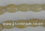 COV68 15.5 inches 10*14mm oval yellow jade beads wholesale