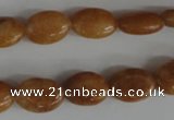 COV69 15.5 inches 10*14mm oval yellow jade beads wholesale