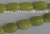 COV70 15.5 inches 10*14mm oval lemon jade beads wholesale