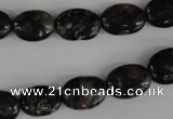 COV71 15.5 inches 10*14mm oval plum blossom jade beads wholesale