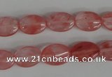 COV91 15.5 inches 10*14mm oval cherry quartz beads wholesale