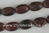 COV95 15.5 inches 10*14mm oval red tiger eye beads wholesale