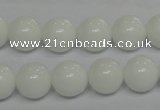 CPB05 15.5 inches 12mm round white porcelain beads wholesale