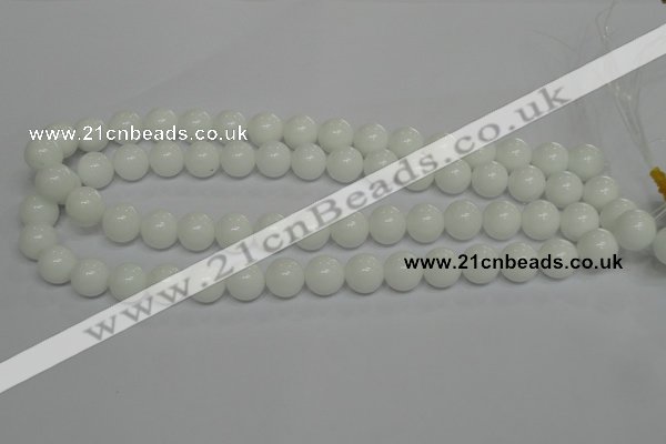 CPB05 15.5 inches 12mm round white porcelain beads wholesale