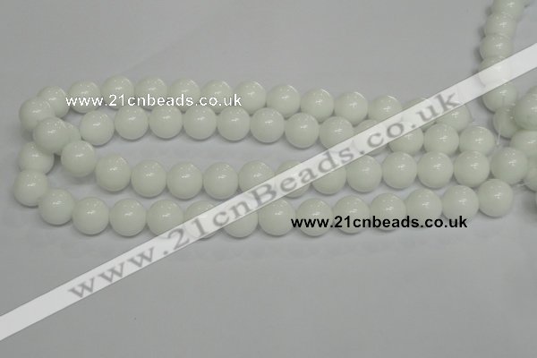 CPB06 15.5 inches 14mm round white porcelain beads wholesale