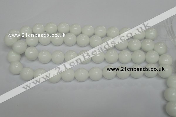 CPB07 15.5 inches 16mm round white porcelain beads wholesale