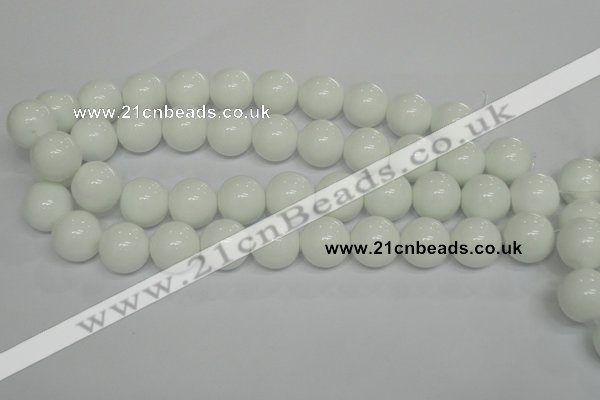 CPB08 15.5 inches 18mm round white porcelain beads wholesale