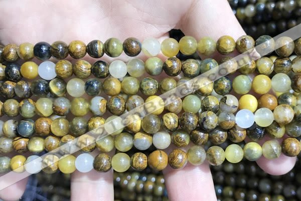 CPB1050 15.5 inches 4mm round golden pietersite beads wholesale